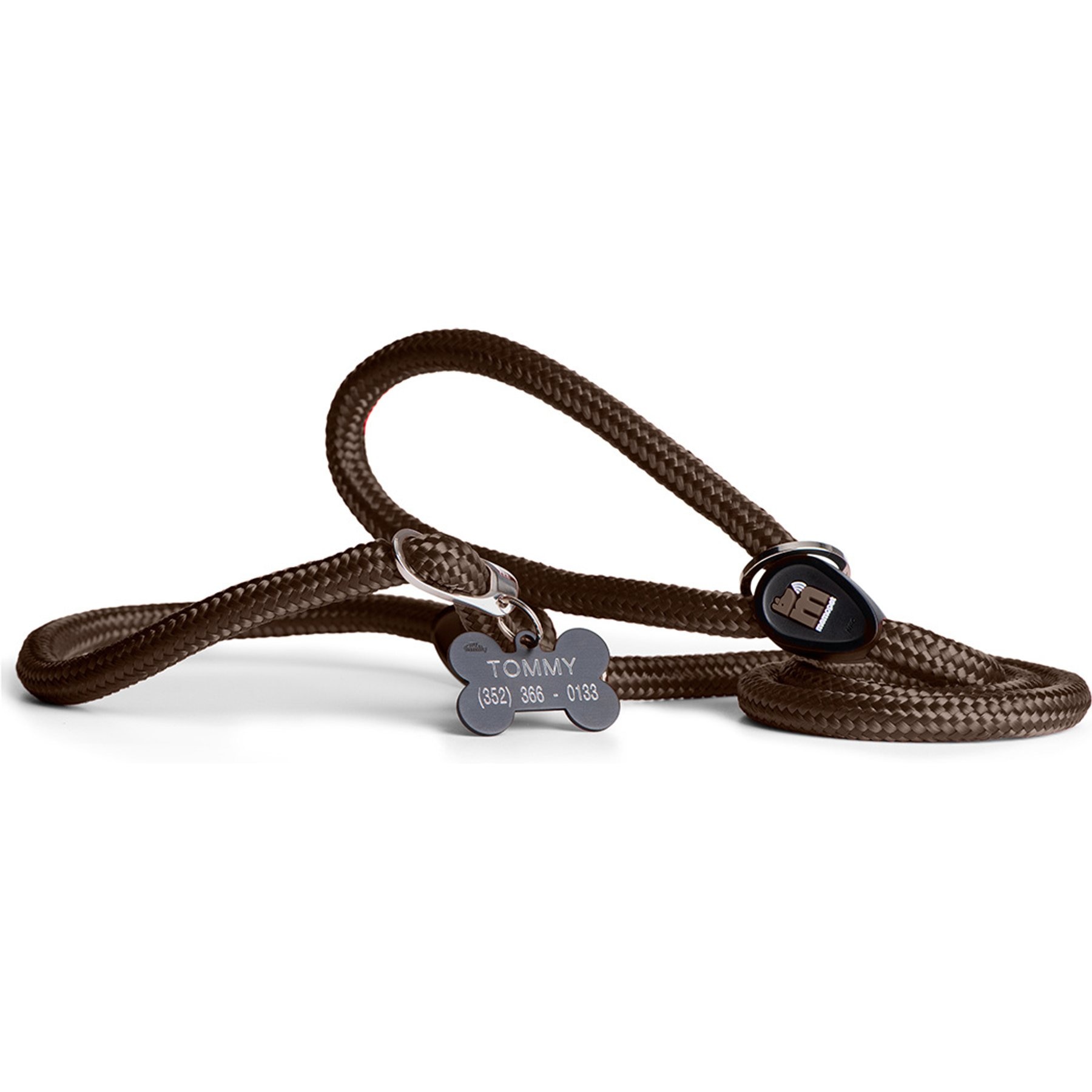 myfamily Memopet No Pull Dog Leash, Brown, 3.5-ft long, 1/2-in wide
