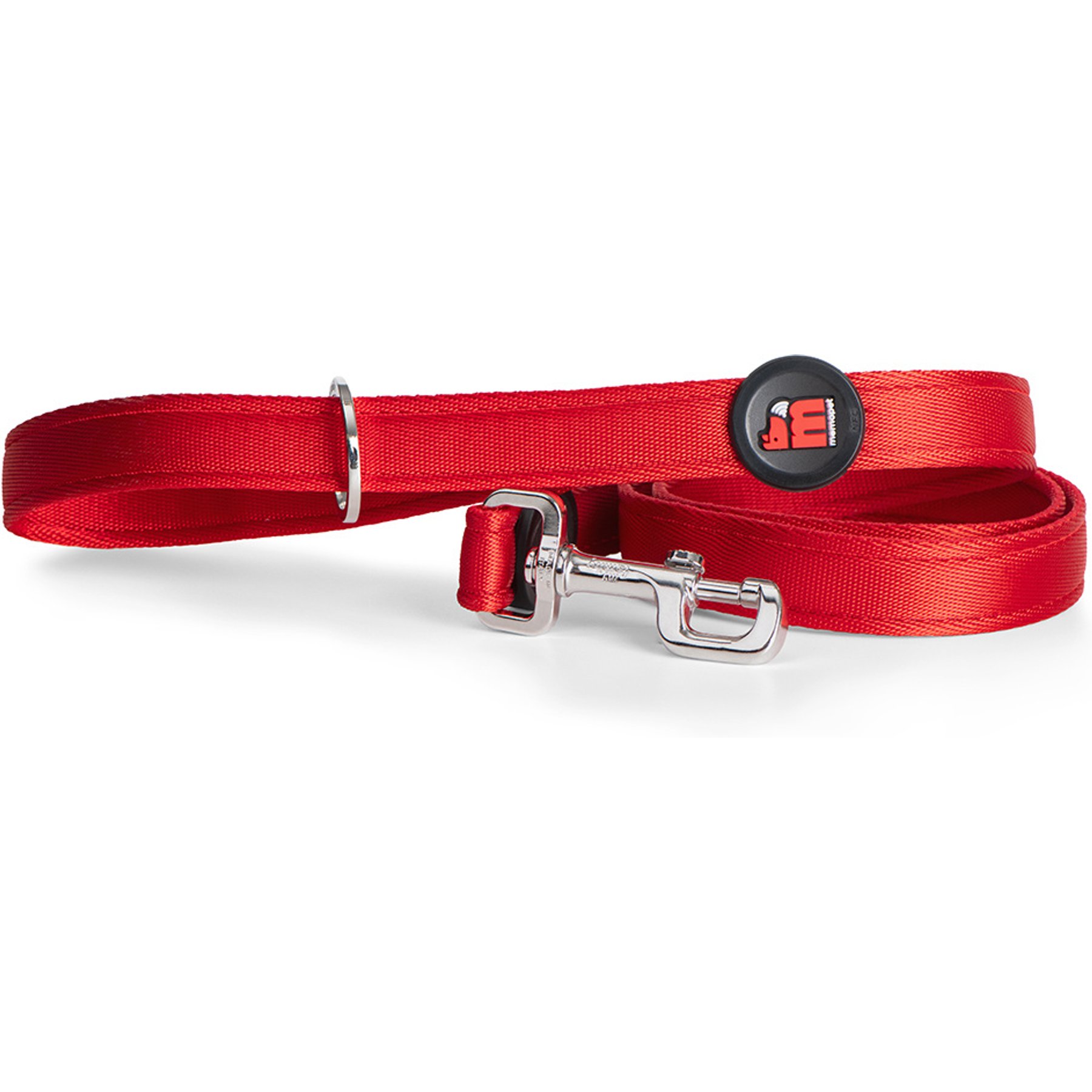 myfamily Memopet Flat Dog Leash, Red, 4-ft long, 5/6-in wide