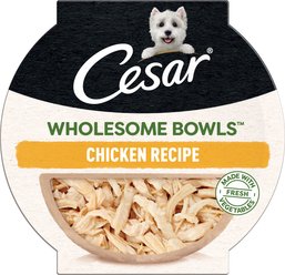 Cesar Wholesome Bowls Chicken Recipe Small Breed Adult Wet Dog Food, 3-oz tray, case of 10
