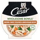 Cesar Wholesome Bowls Chicken, Sweet Potato & Green Beans Recipe Small Breed Adult Wet Dog Food, 3-oz tray, case of 10