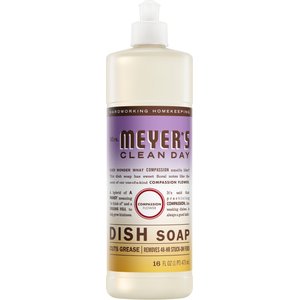 Mrs. Meyer's Clean Day Liquid Dish Soap, Compassion Flower Scented, 16-fl oz bottle