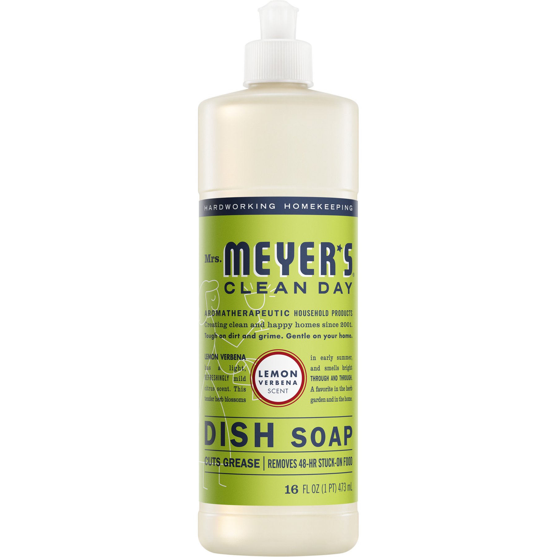 Mrs. Meyer's Clean Day Liquid Dish Soap, Lemon Verbena Scented, 16-fl oz bottle