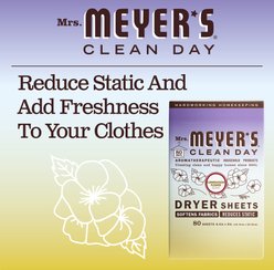 Mrs. Meyer's Clean Day Dryer Sheets, Compassion Flower Scented, 80 count slide 2 of 5