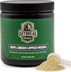 Daybreak Nutrition 100% Pure Green Lipped Mussel Powder Joint Supplement for Dogs & Cats, 2.65-oz jar