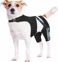 Supet Adjustable Dog Knee Braces for Back Leg with 4 Stabilizers, X-Small