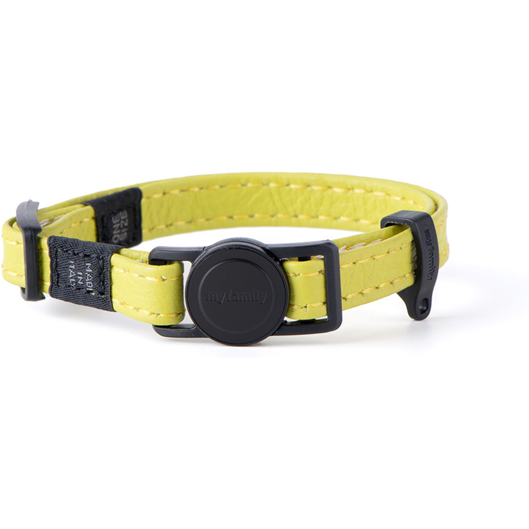 myfamily Firenze Cat Collar, 8 to 12-in neck, 2/5-in wide, Yellow