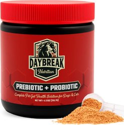 Daybreak Nutrition Prebiotic + Probiotic Powder Digestive Aid for Dogs & Cats, 4.12-oz jar