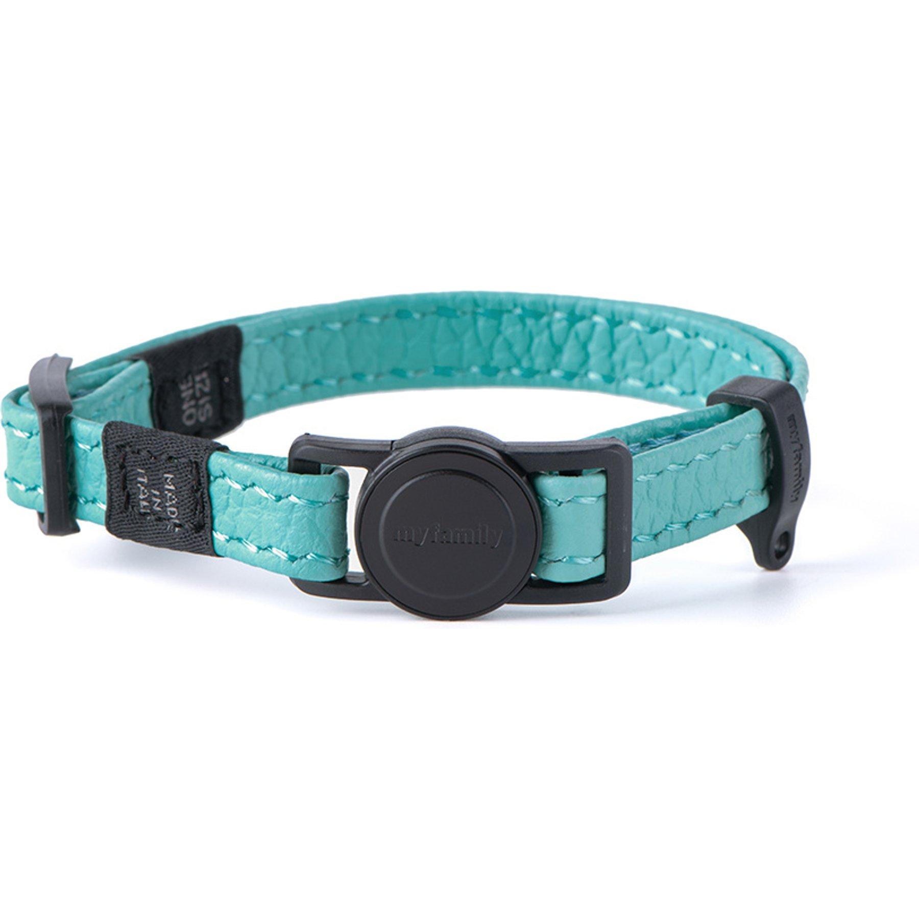 myfamily Firenze Cat Collar, 8 to 12-in neck, 2/5-in wide, Light Green
