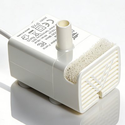 Deftpet Deftpet Replacement Water Pump for Modern Stainless Steel Automatic Dog & Cat Water Fountain, White