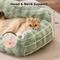 Show in main carousel: ZOMISIA Non-Slip Bottom Fluffy Faux Fur Orthopedic Sofa Dog & Cat Bed with Removable Washable Cover, Ivory White, Small: 24 x 18 x 10-in slide 2 of 8