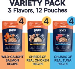 CANIDAE Pure Protein Chicken, Salmon & Tuna Skin & Coat Health Grain-Free Dog Food Topper, 3-oz, case of 12 slide 2 of 8