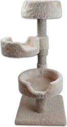 Royal Cat Boutique HyberNest Triplex 46-in Cat Tree, Neutral, Neutral slide 2 of 7