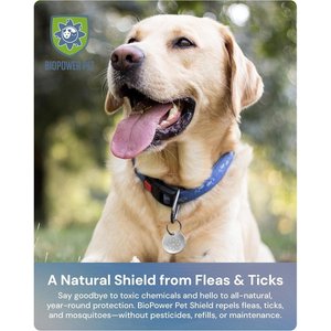 BioPower Pet Shield Flea & Tick Repellent Tag for Dogs & Cats, Standard