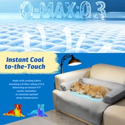 LFC PETS Cooling Sofa Bolster Dog & Cat Couch Cover, Grey, Large slide 2 of 9