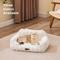 Show in main carousel: ZOMISIA Non-Slip Bottom Fluffy Faux Fur Orthopedic Sofa Dog & Cat Bed with Removable Washable Cover, Ivory White, Small: 24 x 18 x 10-in slide 6 of 8
