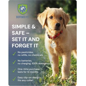 BioPower Pet Shield Flea & Tick Repellent Tag for Dogs & Cats, Standard