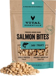 Vital Essentials Salmon Bites Freeze-Dried Dog Treats, 5-oz bag
