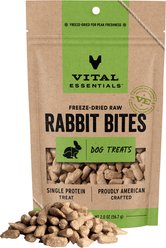 Vital Essentials Rabbit Bites Freeze-Dried Dog Treats, 2-oz bag