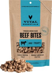 Vital Essentials Beef Bites Freeze-Dried Dog Treats, 6.2-oz bag