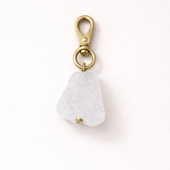 PawStone Quartz Dog Collar Charm, Clear, Medium