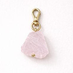 PawStone Quartz Dog Collar Charm, Rose, Medium