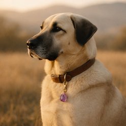 PawStone Amethyst Dog Collar Charm, Small slide 2 of 4