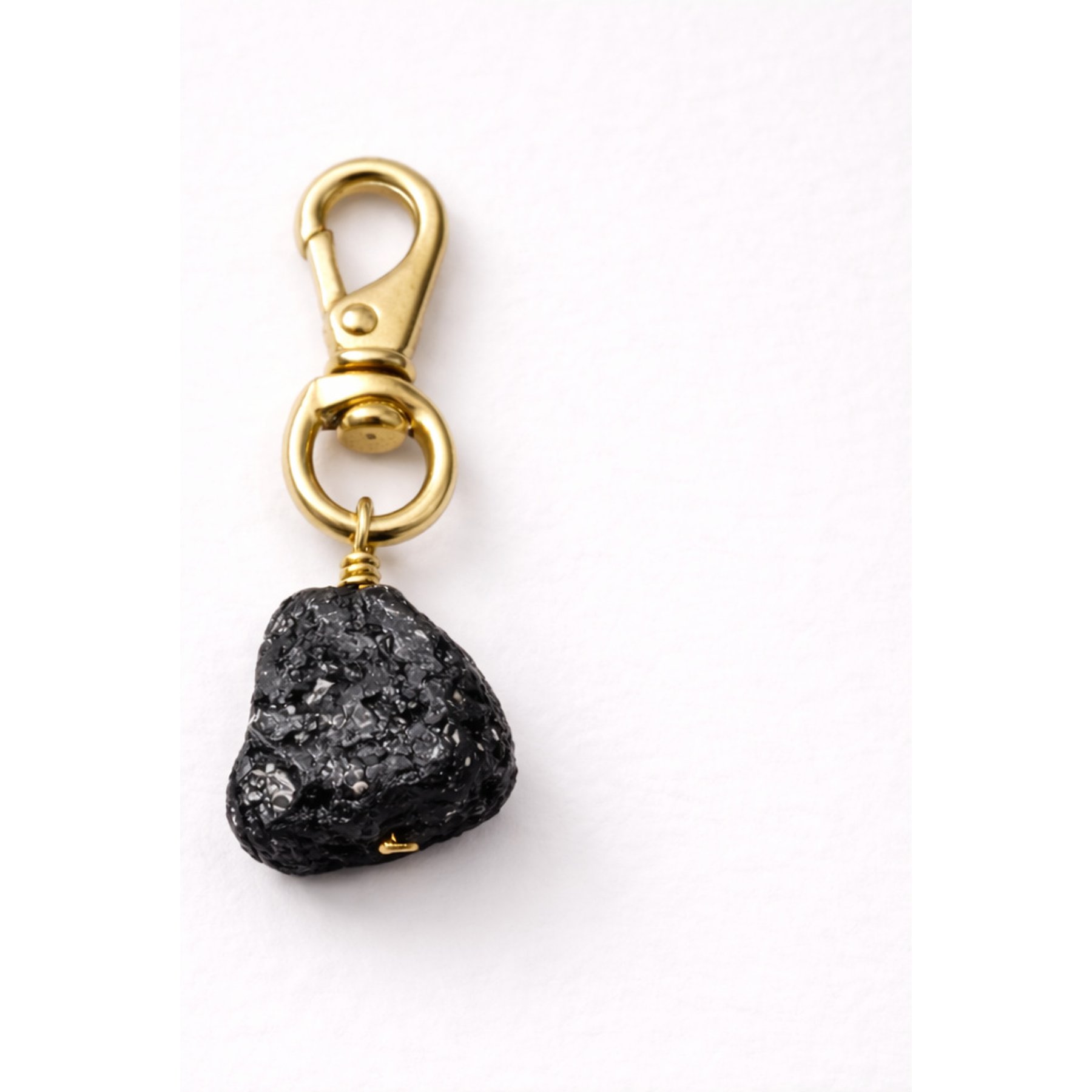 PawStone Tourmaline Dog Collar Charm, Black, Small