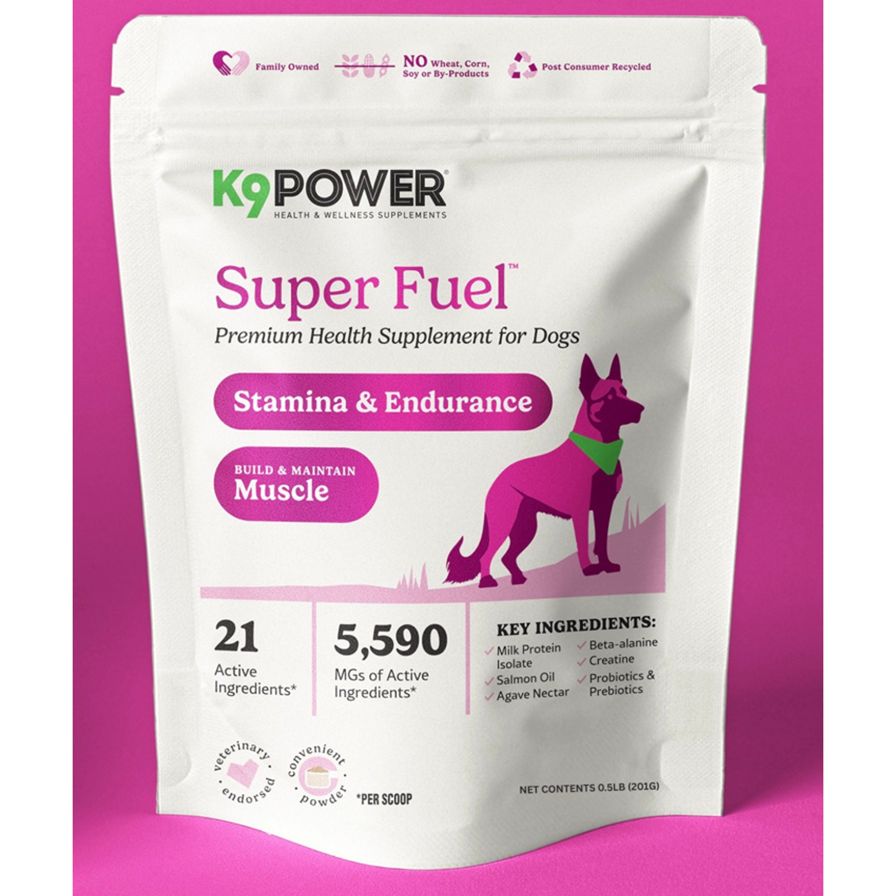 K9 POWER Super Fuel Pork Flavored Powder Joint Supplement for Dogs, 8-oz