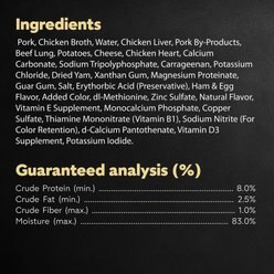 Cesar Loaf & Topper in Sauce Ham & Egg Flavor with Potato & Cheese Grain-Free Small Breed Adult Wet Dog Food, 3.5-oz, case of 24 slide 2 of 9