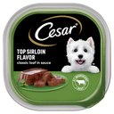 Cesar Classic Loaf in Sauce Top Sirloin Flavor Small Breed Adult Wet Dog Food Trays, 3.5-oz, case of 24