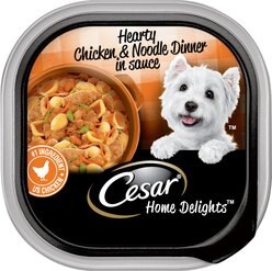 Cesar Home Delights Chicken & Noodle Dinner Adult Small Breed Wet Dog Food, 3.5-oz tray, case of 24