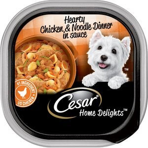 Cesar Home Delights Chicken & Noodle Dinner Adult Small Breed Wet Dog Food, 3.5-oz tray, case of 24