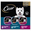 Cesar Filets in Gravy Beef Flavors Variety Pack Small Breed Adult Wet Dog Food, 3.5-oz tray, case of 24