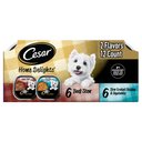 Cesar Home Delights Slow Cooked Chicken & Vegetables & Beef Stew Variety Pack Small Breed Adult Wet Dog Food Trays, 3.5-oz, case of 12