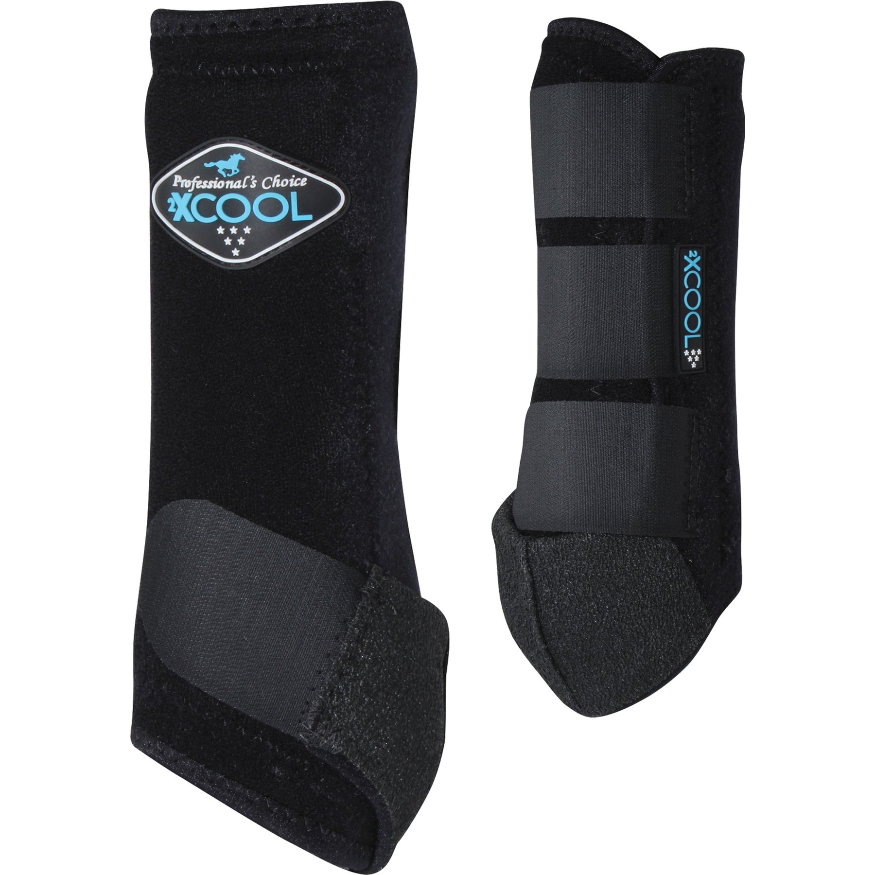 Professional's Choice 2XCool Sports Medicine Horse Boot, Fronts, Black, Small, 2 count