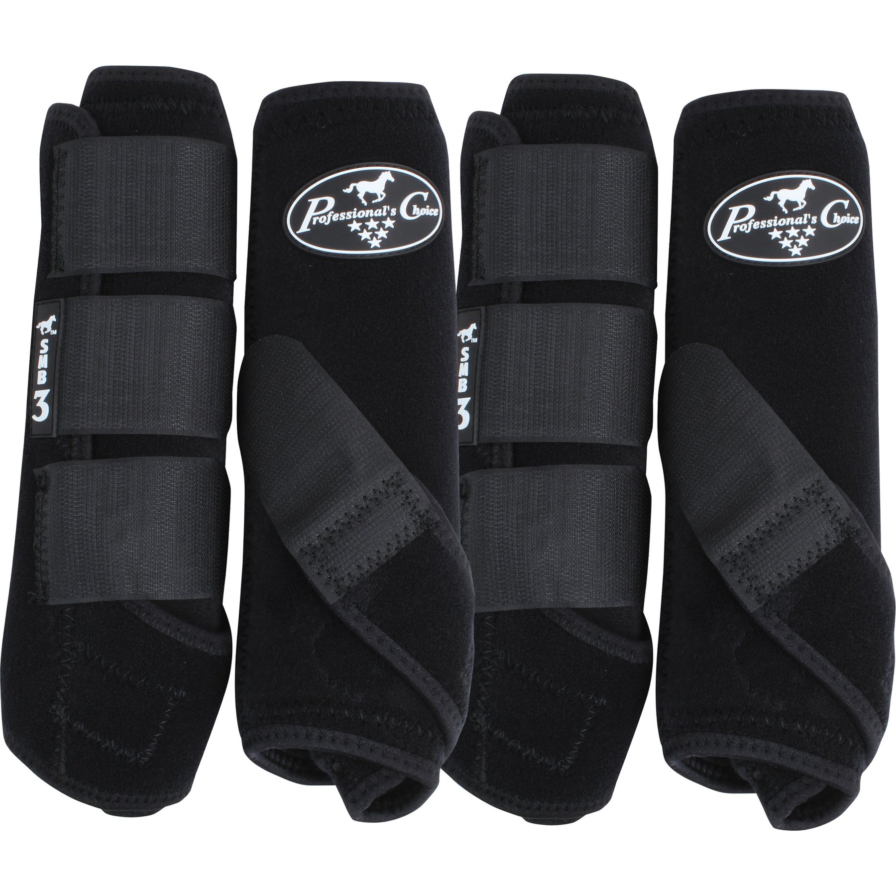Professional's Choice Sports Medicine Horse Boot, Black, Medium, 4 count