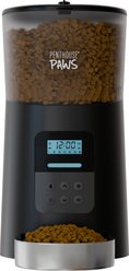 Penthouse Paws Smart Automatic with LCD Panel Stainless Steel Dog & Cat Feeder, 6L, Black slide 1 of 8