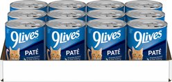 9 Lives Real Beef Pate Wet Cat Food, 13-oz can, case of 12