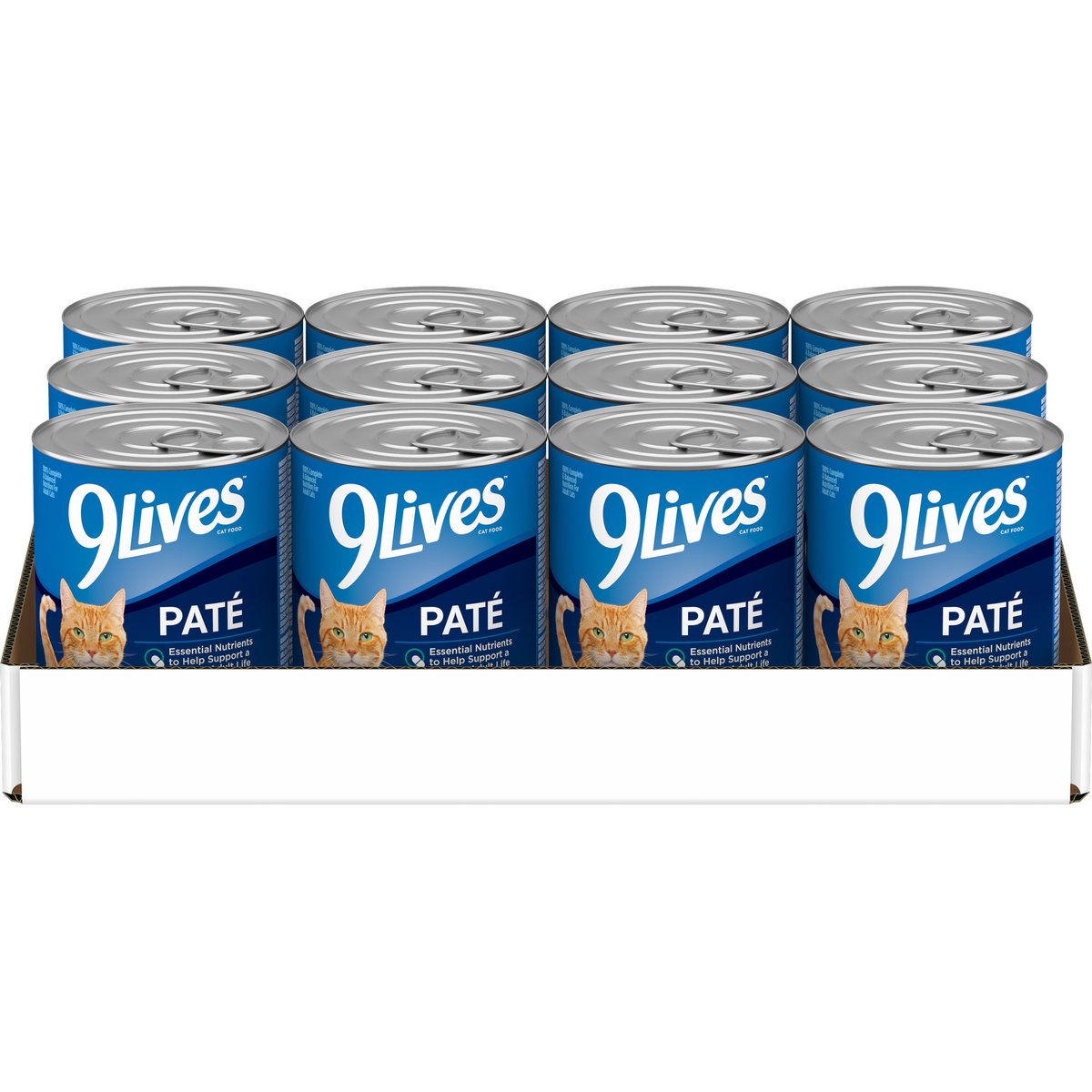 9 Lives Pate Super Supper Wet Cat Food, 13-oz can, case of 12