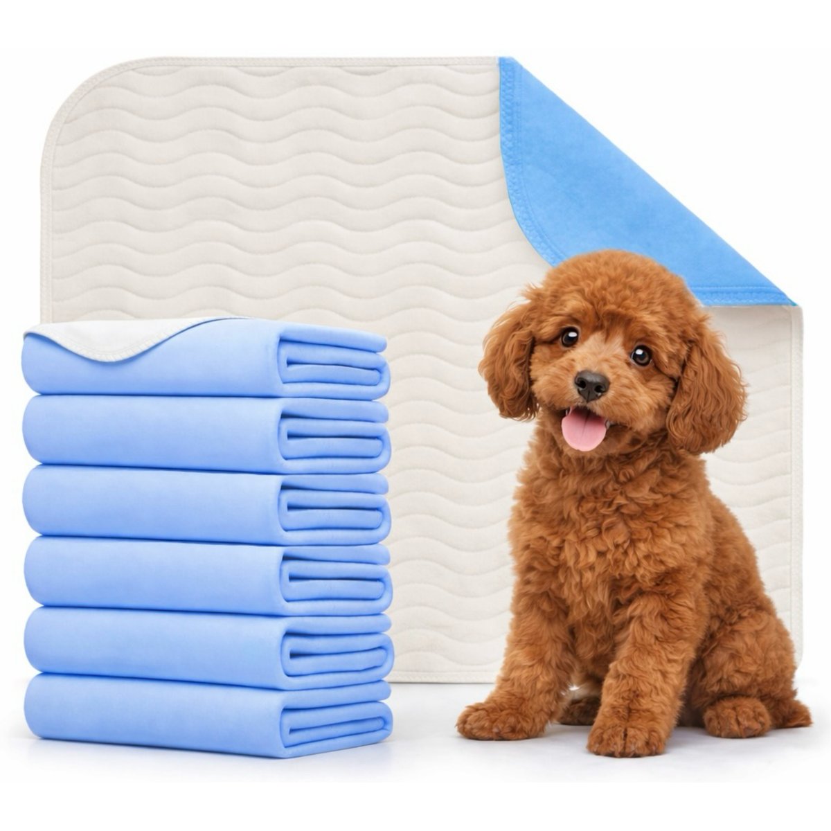 Green Lifestyle Reusable Dog Pee Pads, 30 x 34-in, 6 count