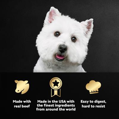 Show full view: Cesar Filets in Gravy Beef Variety Pack Small Breed Adult Wet Dog Food Trays, 3.5-oz, case of 12 slide 4 of 11