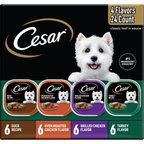 Cesar Poultry Variety Pack with Real Chicken, Turkey & Duck Grain-Free Small Breed Adult Wet Dog Food Trays, 3.5-oz, case of 24