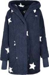 Jill Martin Classic Unisex Sherpa Lounger Jacket, Navy, XX-Large/XXX-Large