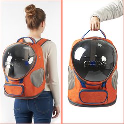Niubya Capsule Airline Approved Backpack Puppy & Cat Carrier, Orange slide 2 of 6