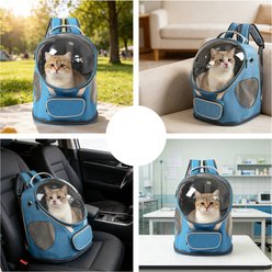 Niubya Capsule Airline Approved Backpack Puppy & Cat Carrier, Blue slide 2 of 6