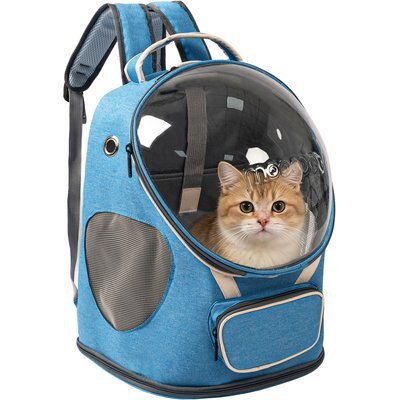 Niubya Niubya Capsule Airline Approved Backpack Puppy & Cat Carrier, Blue