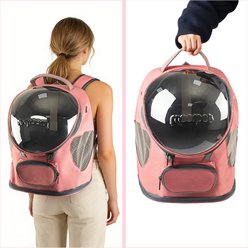 Niubya Capsule Airline Approved Backpack Puppy & Cat Carrier, Pink slide 2 of 6