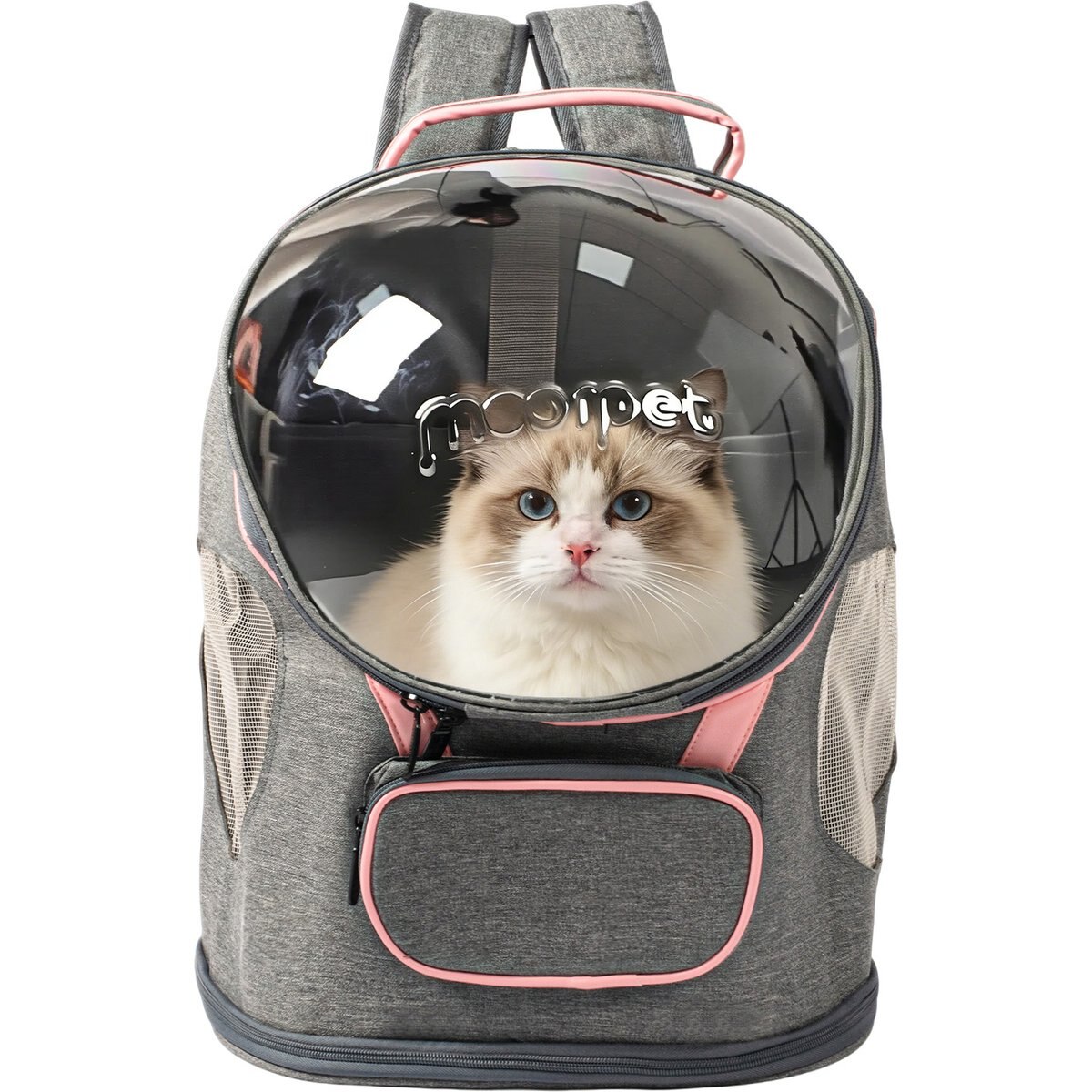 Niubya Capsule Airline Approved Backpack Puppy & Cat Carrier, Grey