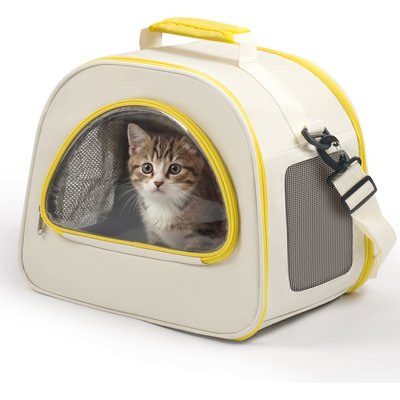 Niubya Niubya Home Outdoor Travel Airline Approved Dog & Cat Carrier Handbag with Breathable Mesh, Beige