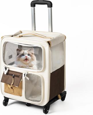 NIUBYA Airline Approved Square Backpack Dog & Cat Carrier with